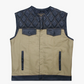 WCL Hybrid Canvas Leather Club Vest w/t Beige Canvas