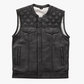 WCL Leather Club Vest w/t Black Hexagon Stitching