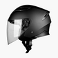 WCL 3/4 W/ Dual Flip Down Faceshields Motorcycle Helmet & Scooter Helmet Matt Black