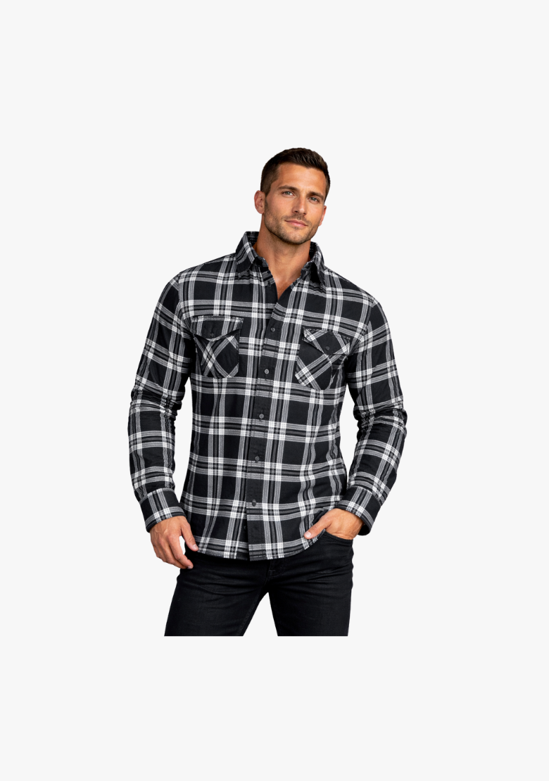 WCL  Flannel Kevlar Black 9 Moto Shirt