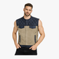 WCL Hybrid Canvas Leather Club Vest w/t Beige Canvas