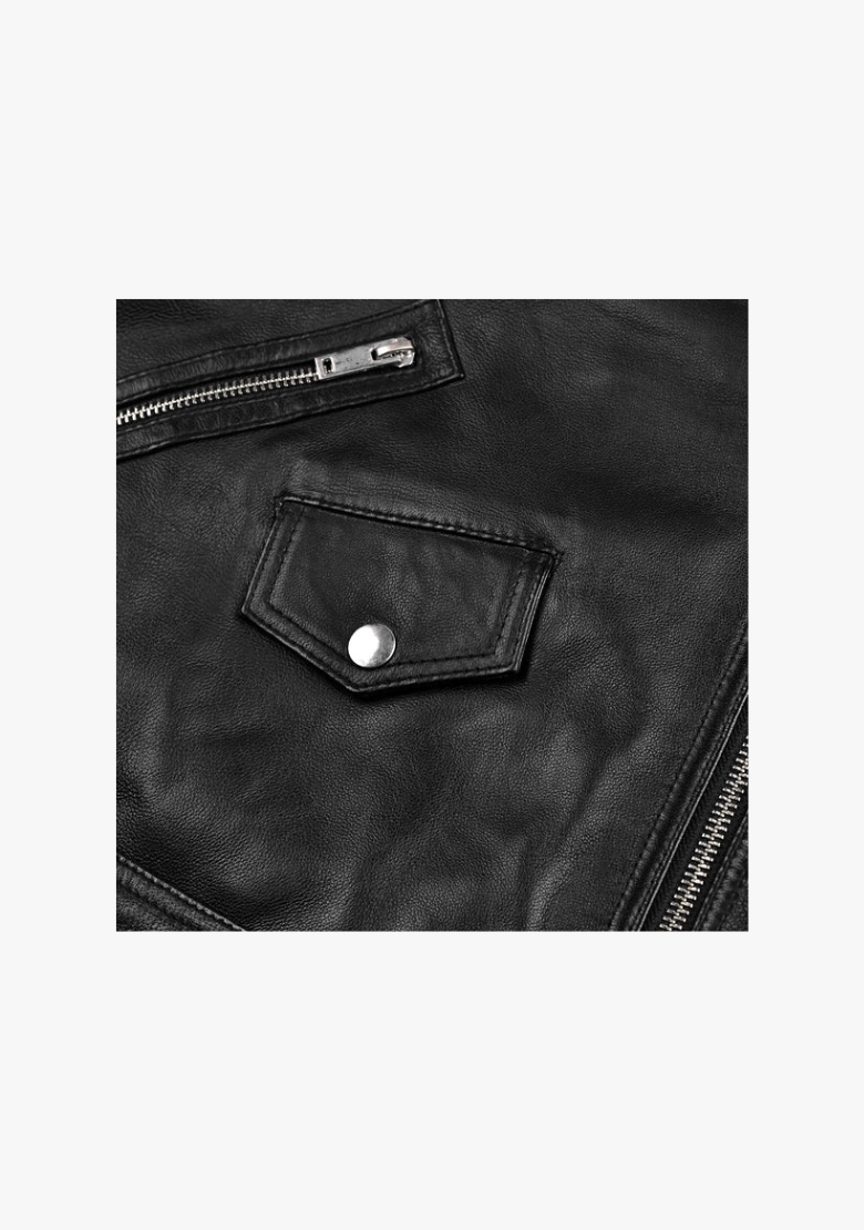 Classic Women's Biker Style Fashion Leather Jacket