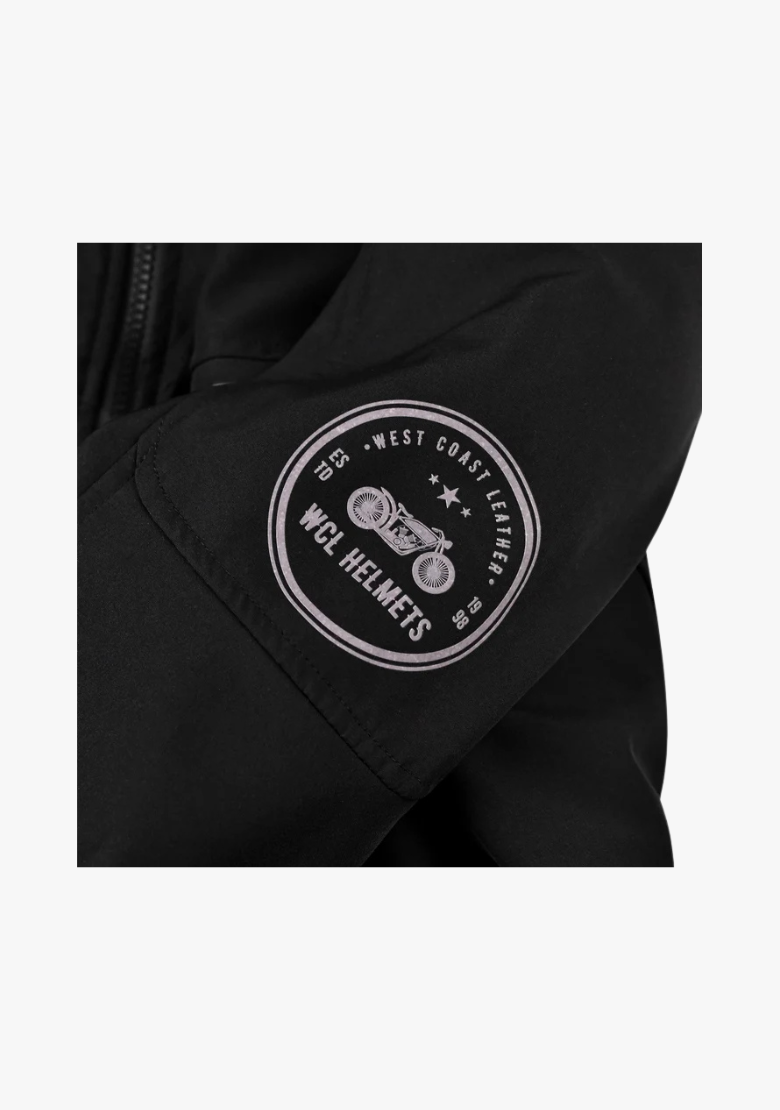 Softshell Cordura Armored Motorcycle Waterproof Hoodie w/t CE Level 1 armor - Black