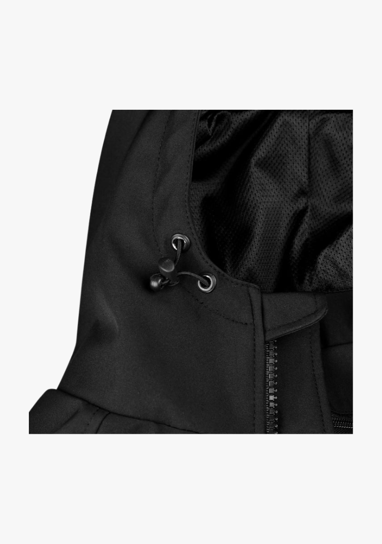 Softshell Cordura Armored Motorcycle Mesh Hoodie w/t CE Level 1 armor - Black