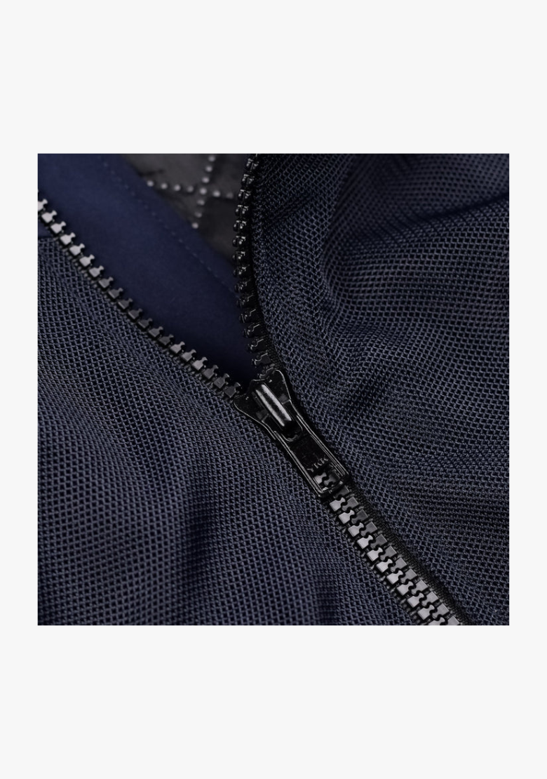 Softshell Cordura Armored Motorcycle Mesh Hoodie w/t CE Level 1 armor - Blue