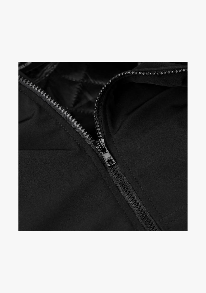 Softshell Cordura Armored Motorcycle Waterproof Hoodie w/t CE Level 1 armor - Black