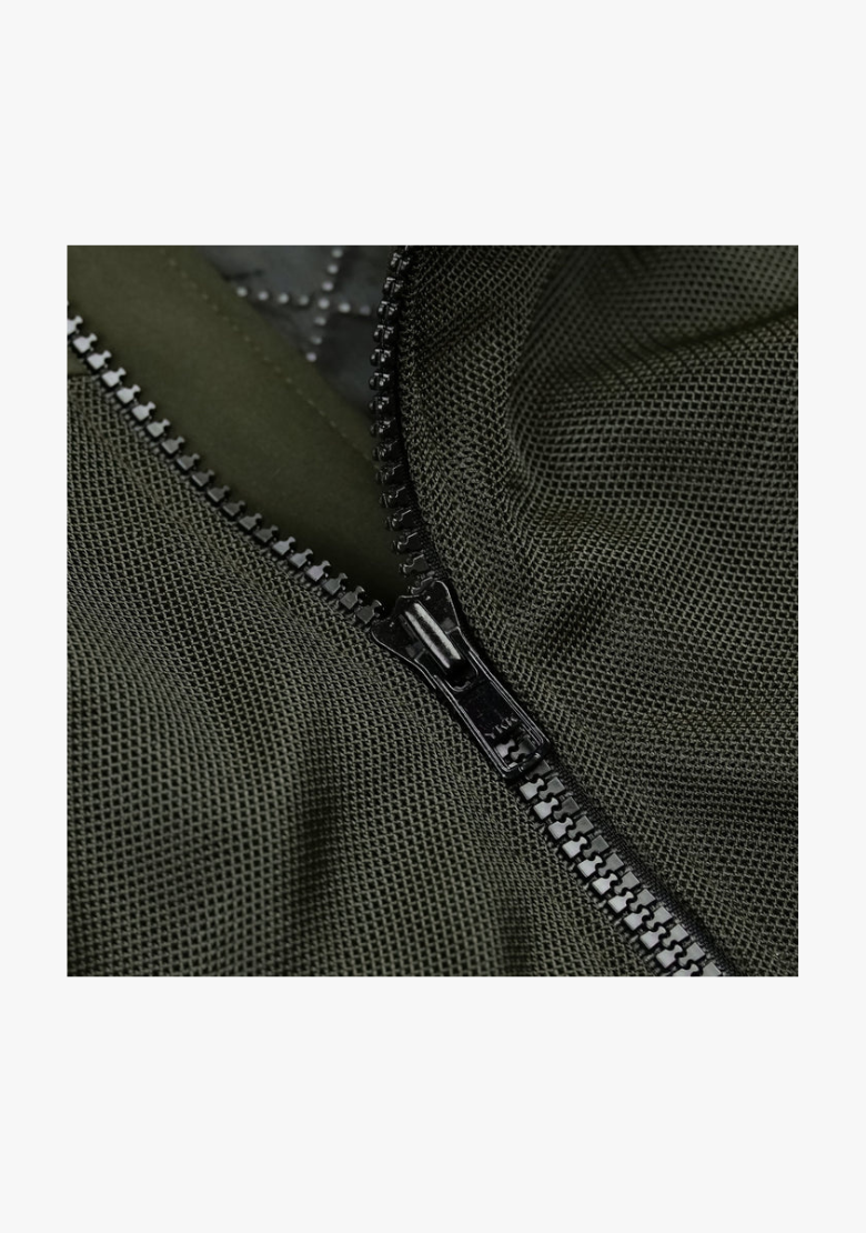 Softshell Cordura Armored Motorcycle Mesh Hoodie w/t CE Level 1 armor - Green