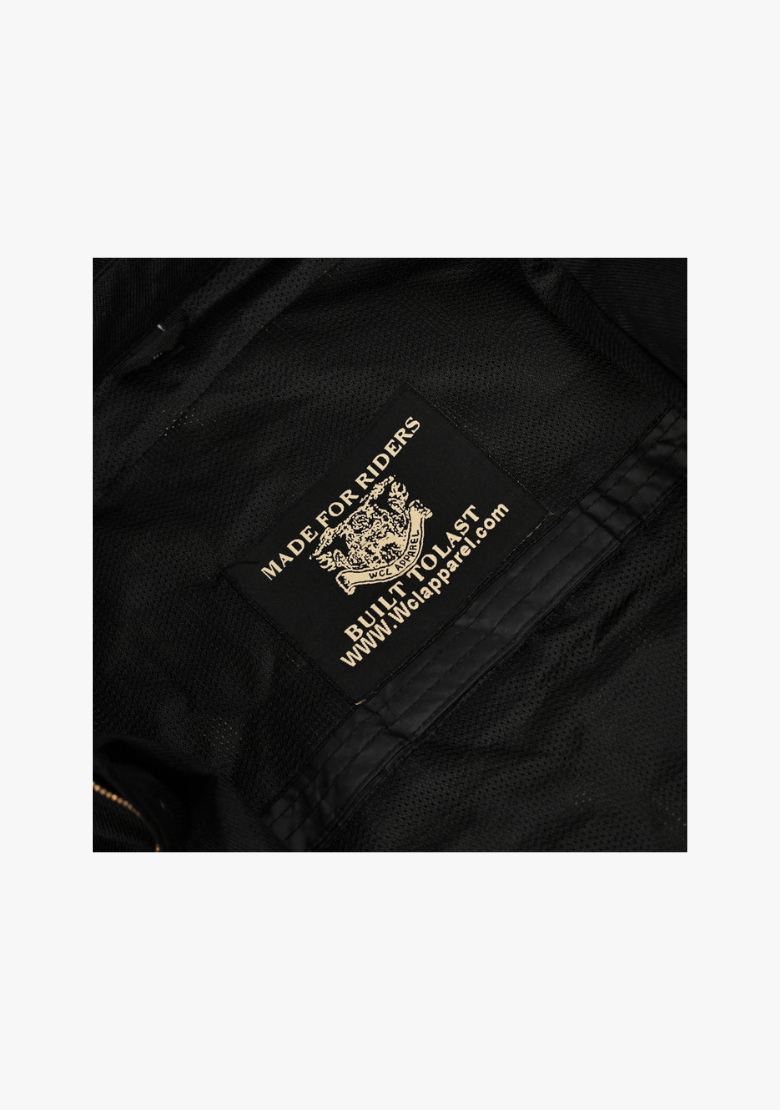 WCL Kevlar Lined Performance Motorcycle Riding Long sleeve Flannel Shirt W/T CE Level 1 armor - Black