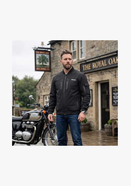Softshell Cordura Armored Motorcycle Waterproof Bomber w/t CE Level 1 armor
