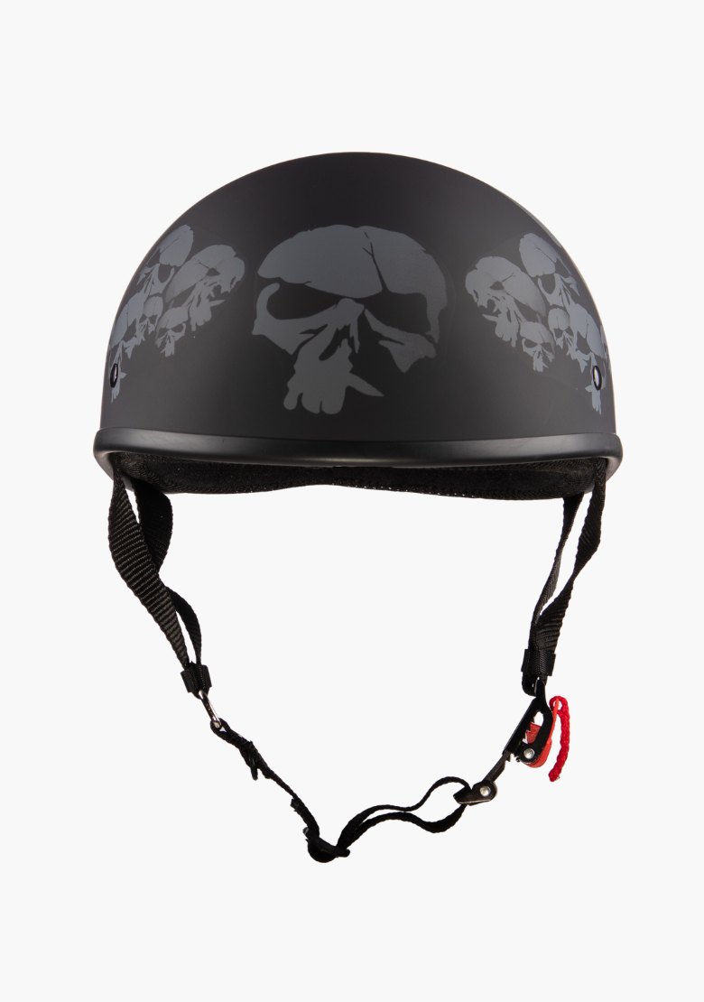 Beanie Motorcycle Half Helmet – Skull Cap – Low Profile & DOT Approved