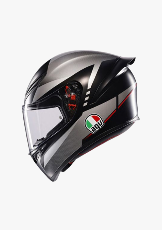 K1 S LAP MATT BLACK/GREY/RED WCL Helmet