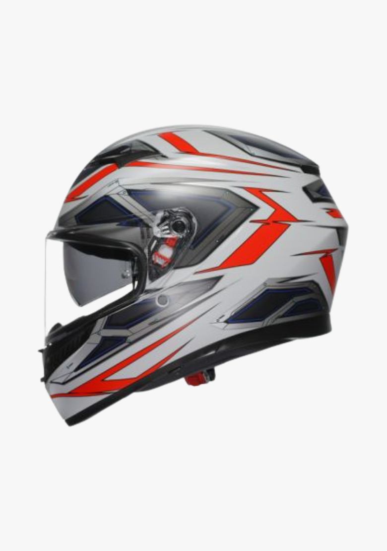 AGV K3 SPACE MATT WHITE/RED FLUO HELMET