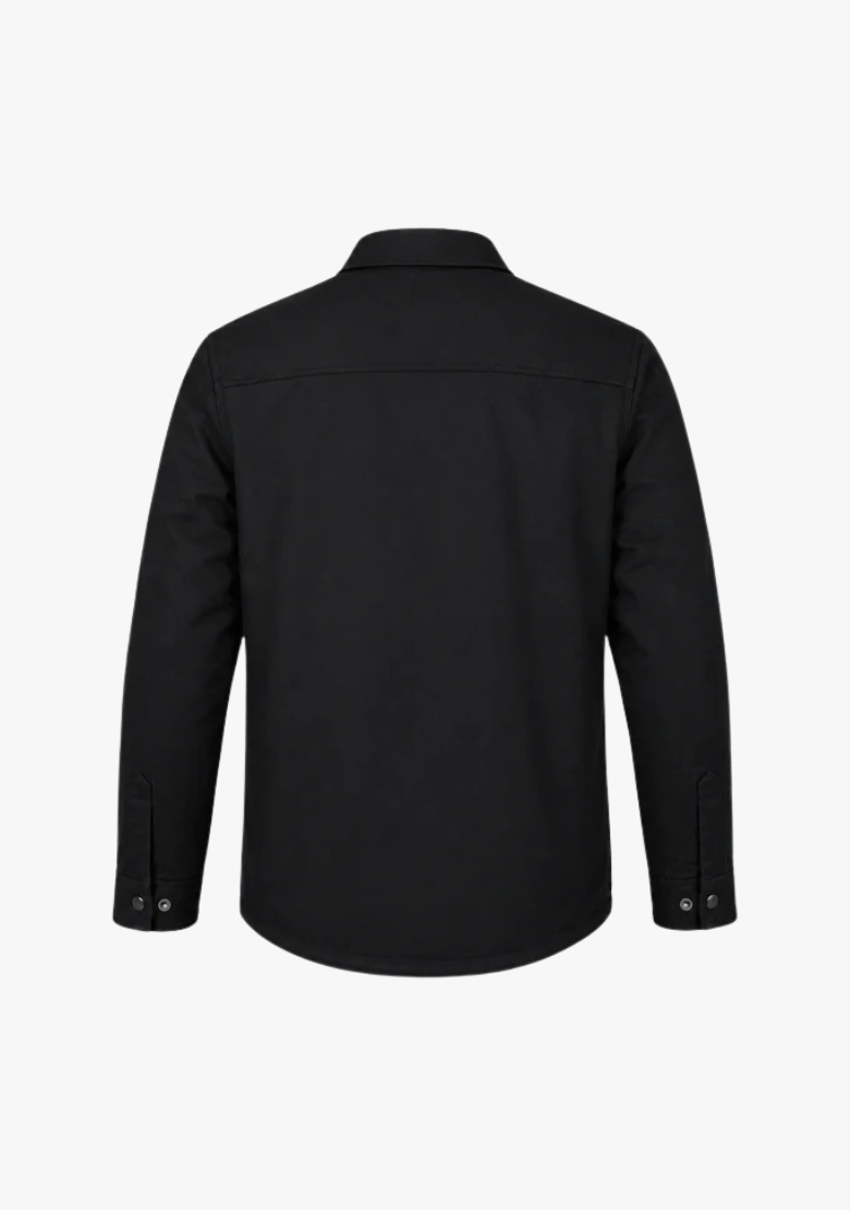 WCL Kevlar Lined Performance Motorcycle Riding Long sleeve Flannel Shirt W/T CE Level 1 armor - Black
