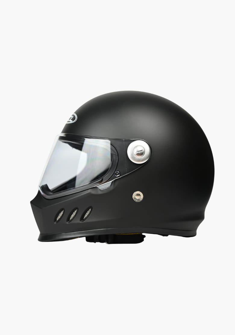 WCL 788 Full Face Motorcycle Helmet -  Quick Release Buckle, DOT Approved - Mattblack
