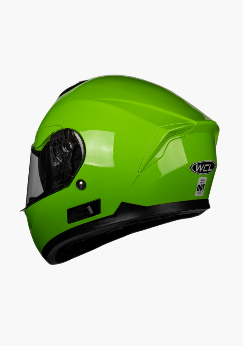 full color motorcycle helmet Full Face Motorcycle Helmet Lime Green – Lightweight Rider Helmet – WCL Helmet