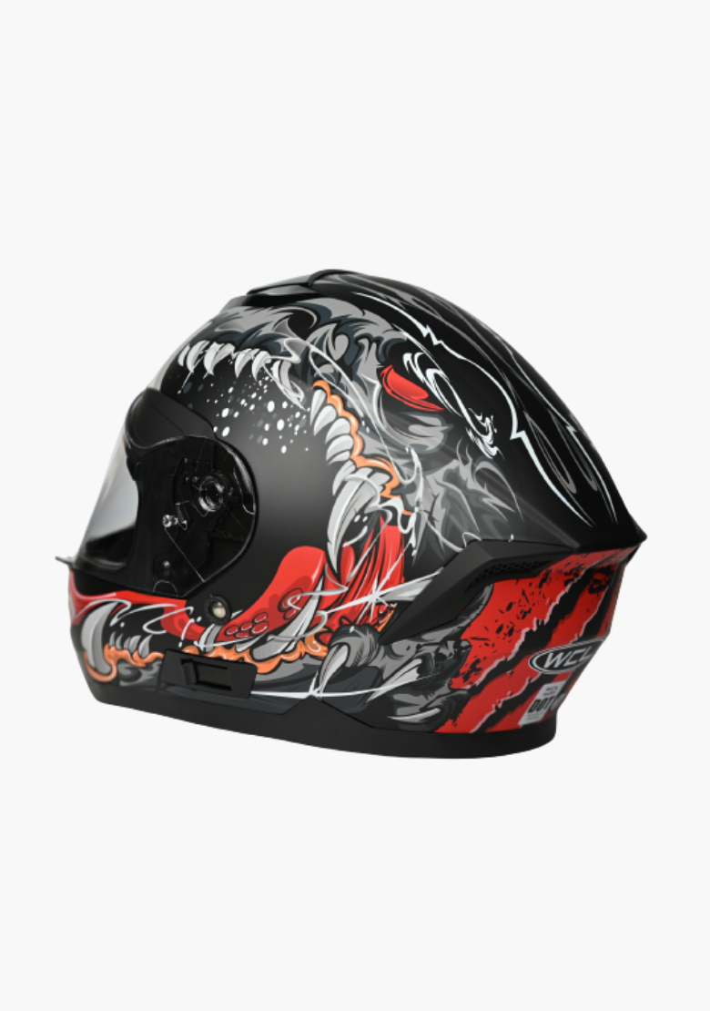 black and red full face motorcycle helmet Matte Red Full Face Motorcycle Helmet