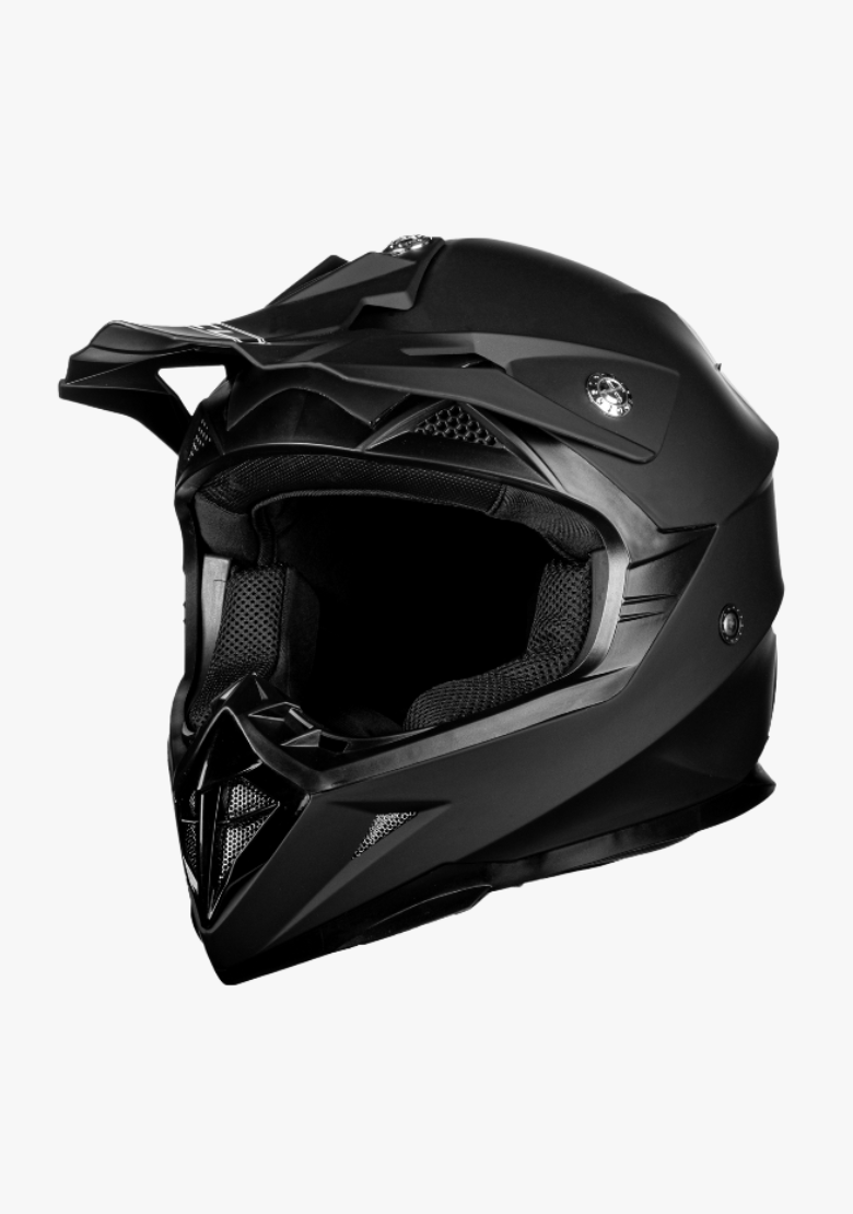 WCL Hawk Motorcycle Helmet & Dirtbike Helmet - Adjustable Sun Visor, Quick Release Buckle, DOT Approved