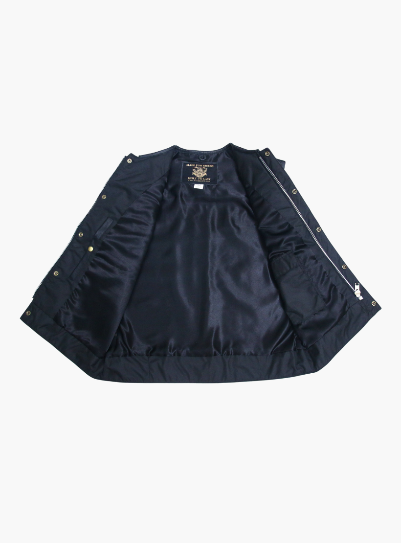 WCL Hybrid Canvas Leather Club Vest w/t Black Quilted Leather