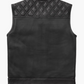 WCL Leather Club Vest w/t Black Hexagon Stitching