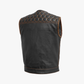 WCL Leather Club Vest w/t Orange Lace and Shoulder Stiching
