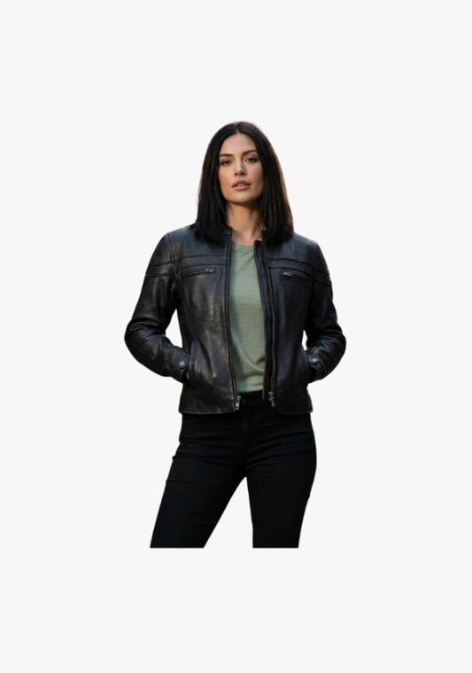 WCL Ladies Maiden Style Leather Jacket w/t Zip Out Liner