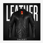 Straight Fashion Leather Jacket with Arm Design