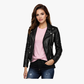 Classic Women's Biker Style Fashion Leather Jacket