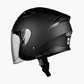 WCL 3/4 W/ Dual Flip Down Faceshields Motorcycle Helmet & Scooter Helmet Matt Black