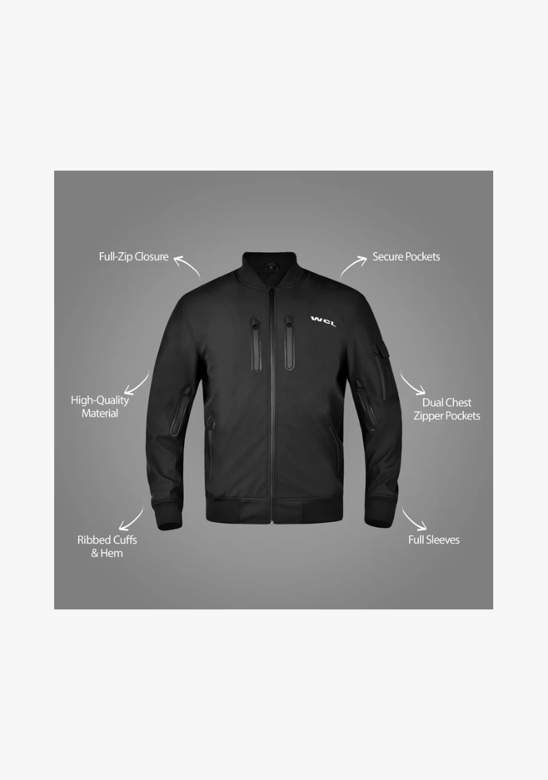 Softshell Cordura Armored Motorcycle Waterproof Bomber w/t CE Level 1 armor