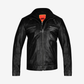 Straight Fashion Leather Jacket with Removable Liner