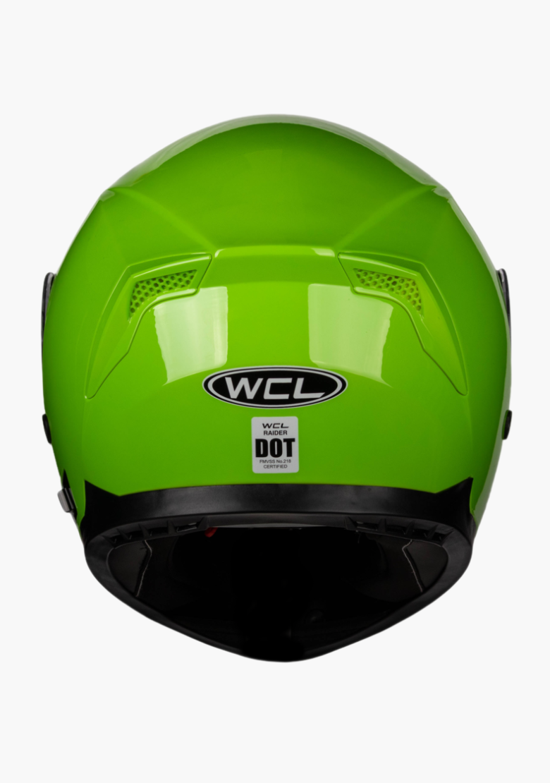 Full Face Motorcycle Helmet - Lime Green
