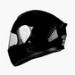 WCL Raider Full Face Motorcycle Helmet - Drop Down Tinted Visor, Quick Release Buckle, DOT Approved - Gloss Black