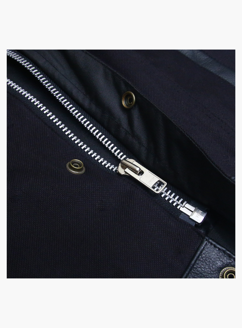 WCL Hybrid Canvas Leather Club Vest w/t Black Quilted Leather