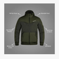 Softshell Cordura Armored Motorcycle Mesh Hoodie w/t CE Level 1 armor - Green