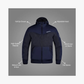 Softshell Cordura Armored Motorcycle Mesh Hoodie w/t CE Level 1 armor - Blue