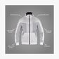 Softshell Cordura Armored Motorcycle Mesh Hoodie w/t CE Level 1 armor - White