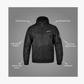 Softshell Cordura Armored Motorcycle Mesh Hoodie w/t CE Level 1 armor - Black