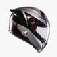 K1 S LAP MATT BLACK/GREY/RED WCL Helmet