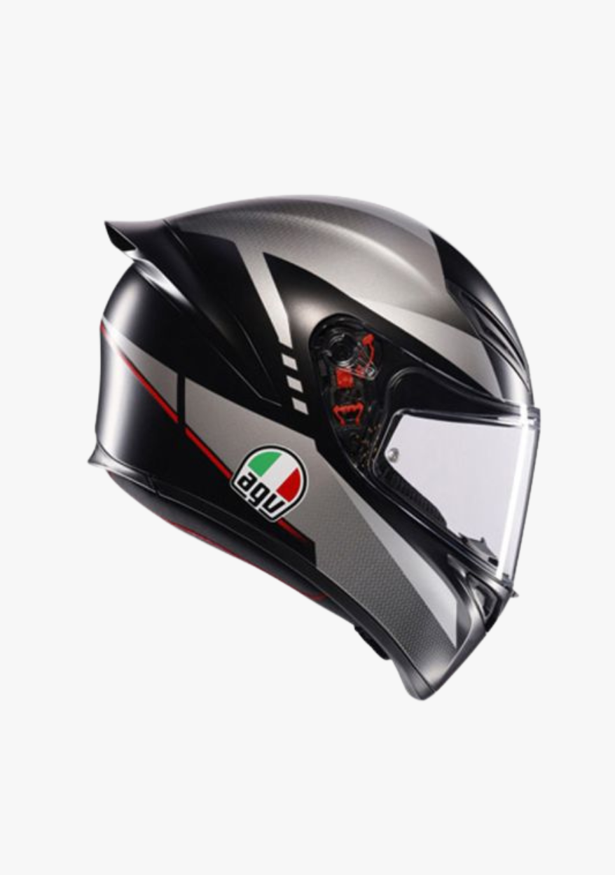 K1 S LAP MATT BLACK/GREY/RED WCL Helmet