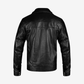 Straight Fashion Leather Jacket with Removable Liner