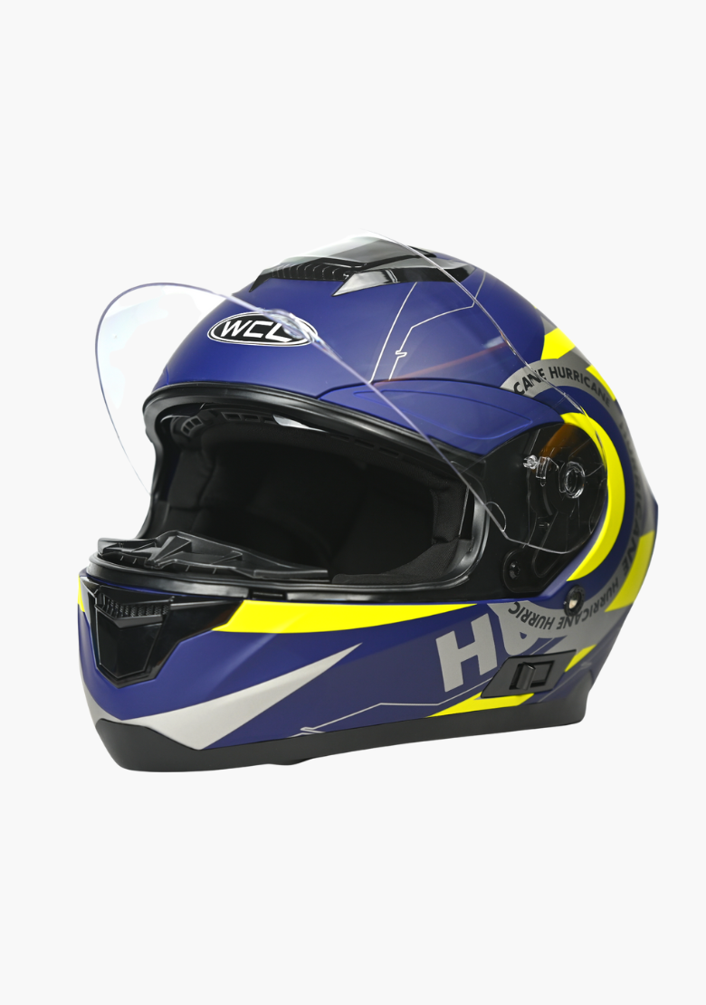 Blue Full Face Motorcycle Helmet