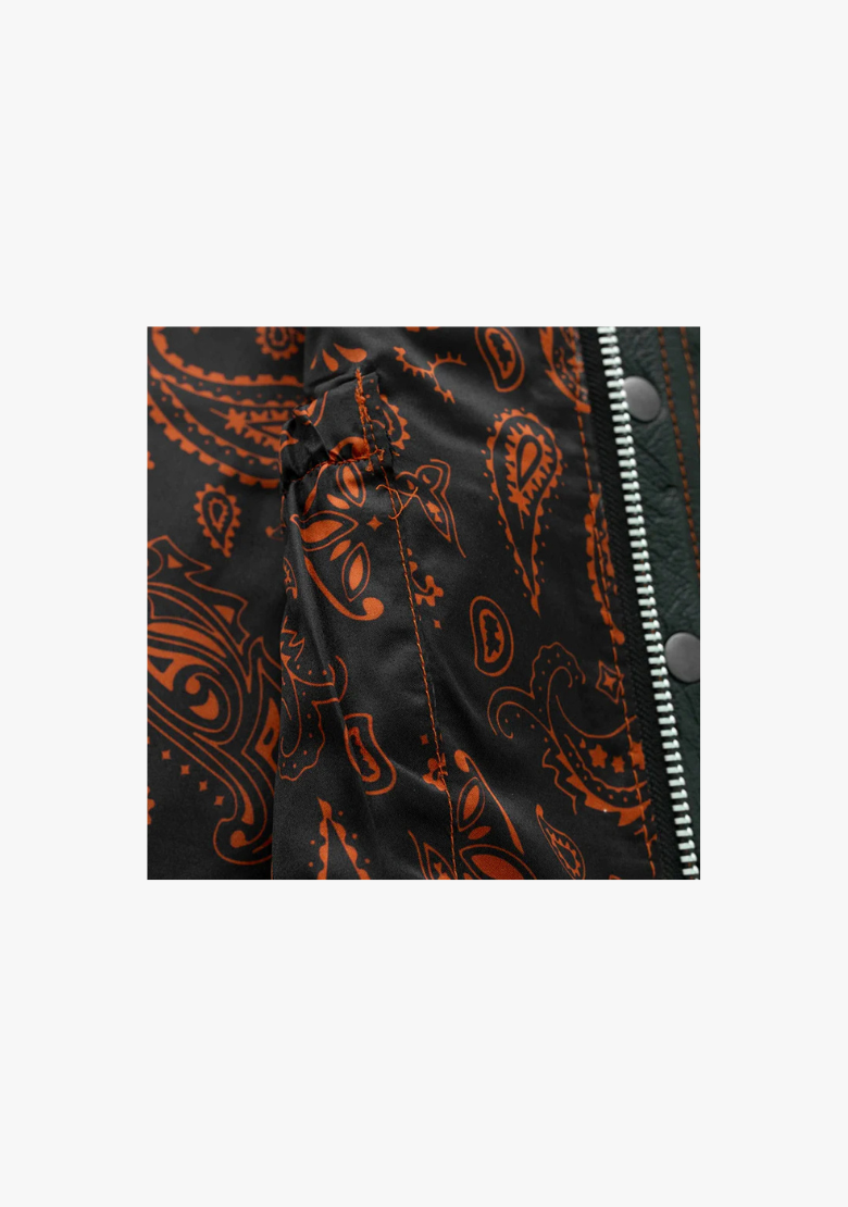 WCL Leather Club Vest w/t Orange Lace and Shoulder Stiching