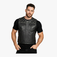 WCL Leather Club Vest w/t White Lace