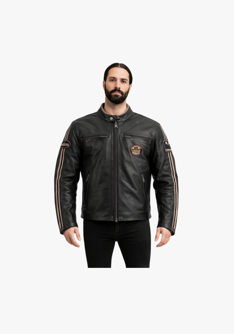 WCL Ace Brown Leather Jacket with CE level 2 Ghost Armor