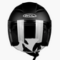 WCL 3/4 W/ Dual Flip Down Faceshields Motorcycle Helmet & Scooter Helmet Matt Black