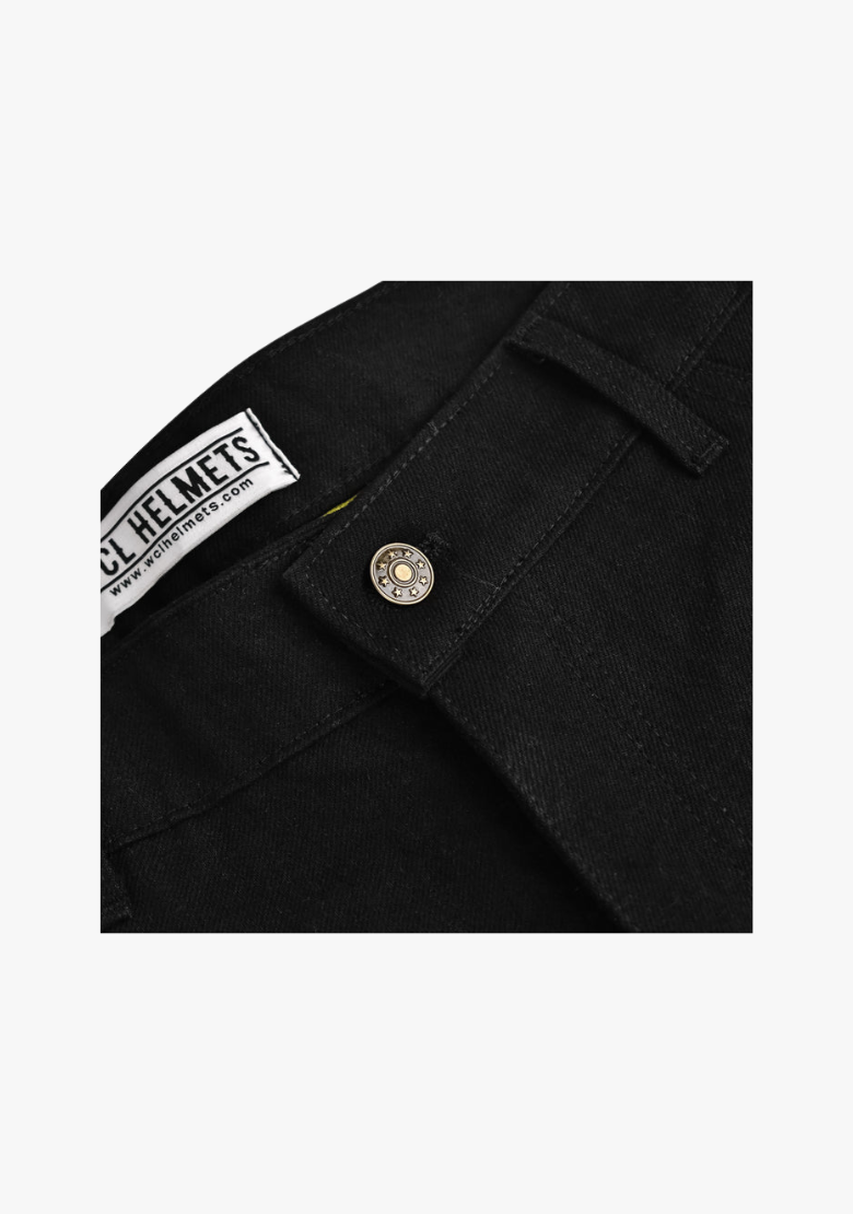 WCL Motorcycle Refinforced Kevlar Riding Jeans - Black