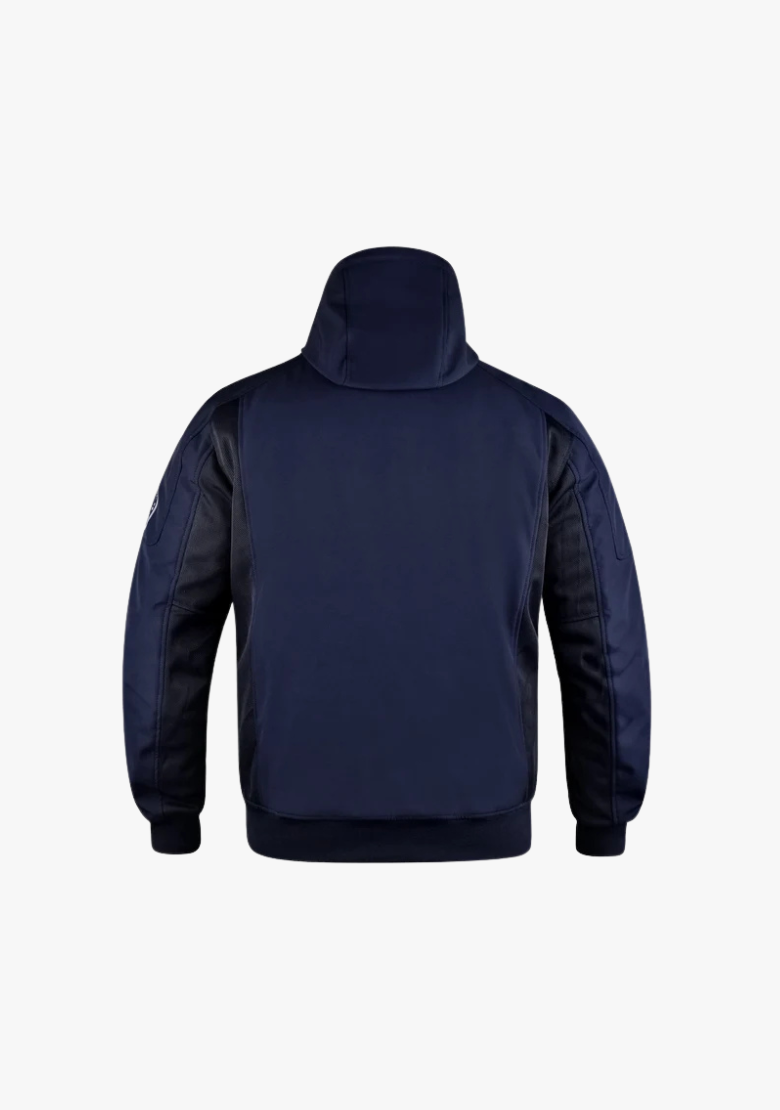 Softshell Cordura Armored Motorcycle Mesh Hoodie w/t CE Level 1 armor - Blue