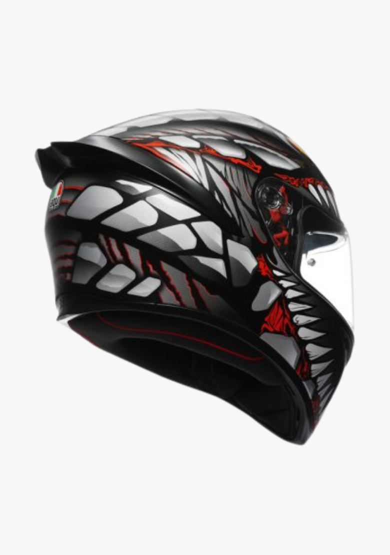 K1 S LYZARD MATT BLACK/GREY/RED WCL Helmet