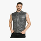 WCL Distressed Grey Style Club Leather Vest