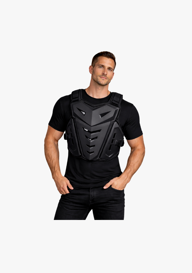 WCL Motorcycle Armor Vest Back Protector Motorcycle Riding Chest Armor - Black